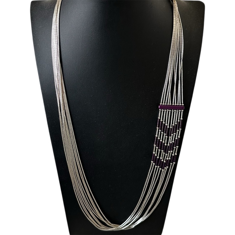 Navajo Liquid Silver Necklace - Picture 6 of 10